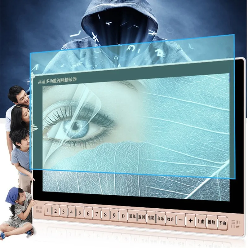 19 дюймов HD lcd экран цифровой Мультимедиа Портативный DVD EVD VCD mp3-плеер с держателем, видео машина/USB, TF карта, колонки MP4