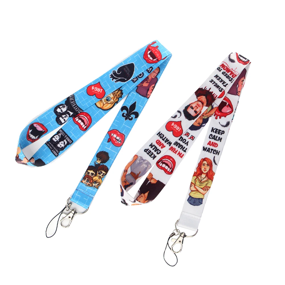 Ransitute R1125 ТВ серии Дневники вампира Lanyards Id бейдж держатель брелок тренажерный зал