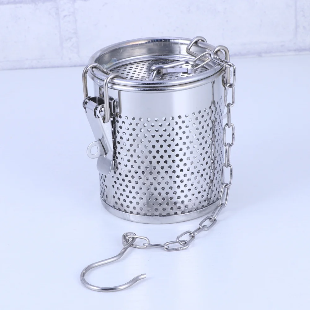 

Stainless Steel Tiny Holes Spice Infuser Soup Straining Basket Seasoning Filtering Tool Kitchen Gadget (Medium Size)
