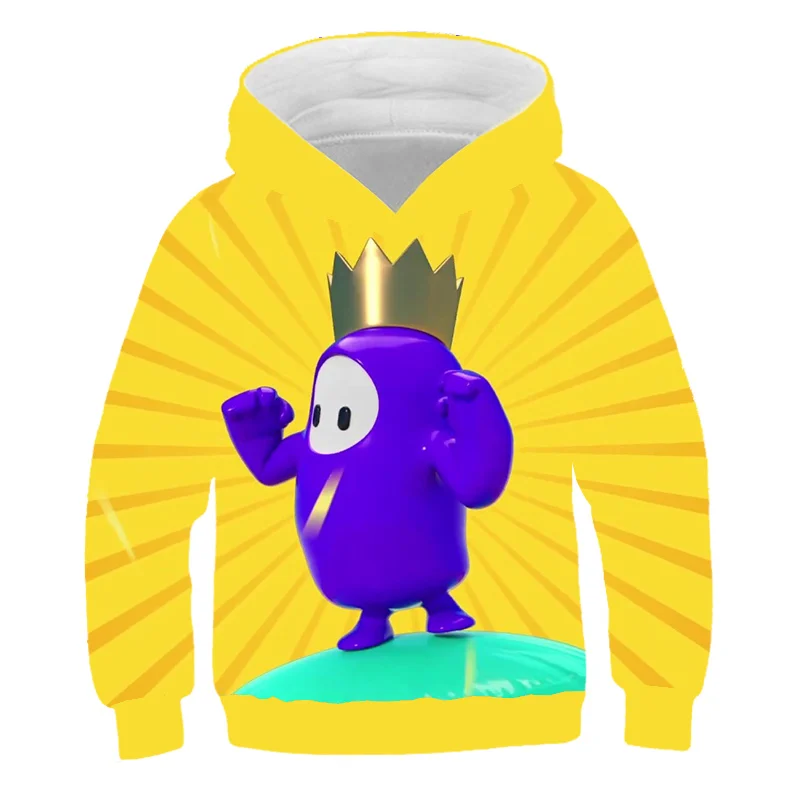 

3D Fall Guys Ultimate Knockout baby Hoodies boys Clothes Sweatshirt Harajuku Streetwear Tops Kids Cartoon Children