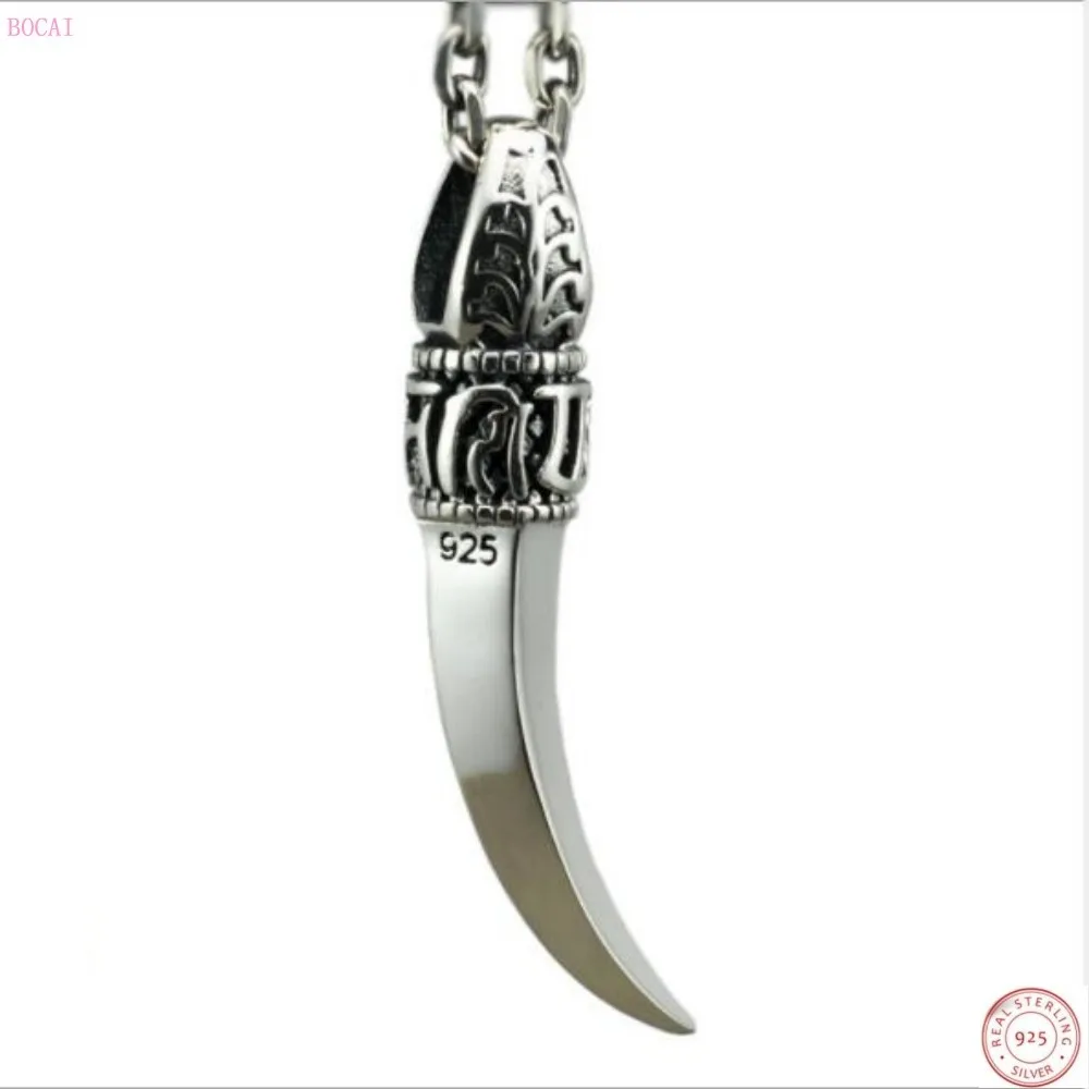 BOCAI S925 стерлингового серебра тайская серебряная подвеска зуб волка любителей