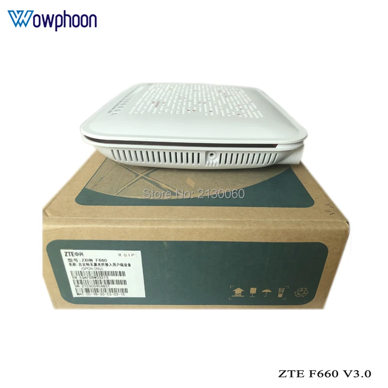 Новая версия 3 0 zte GPON терминал ZXA10 F660 ONU/ONT с 1GE + 3FE 2TEL wifi 1USB оптический сетевой
