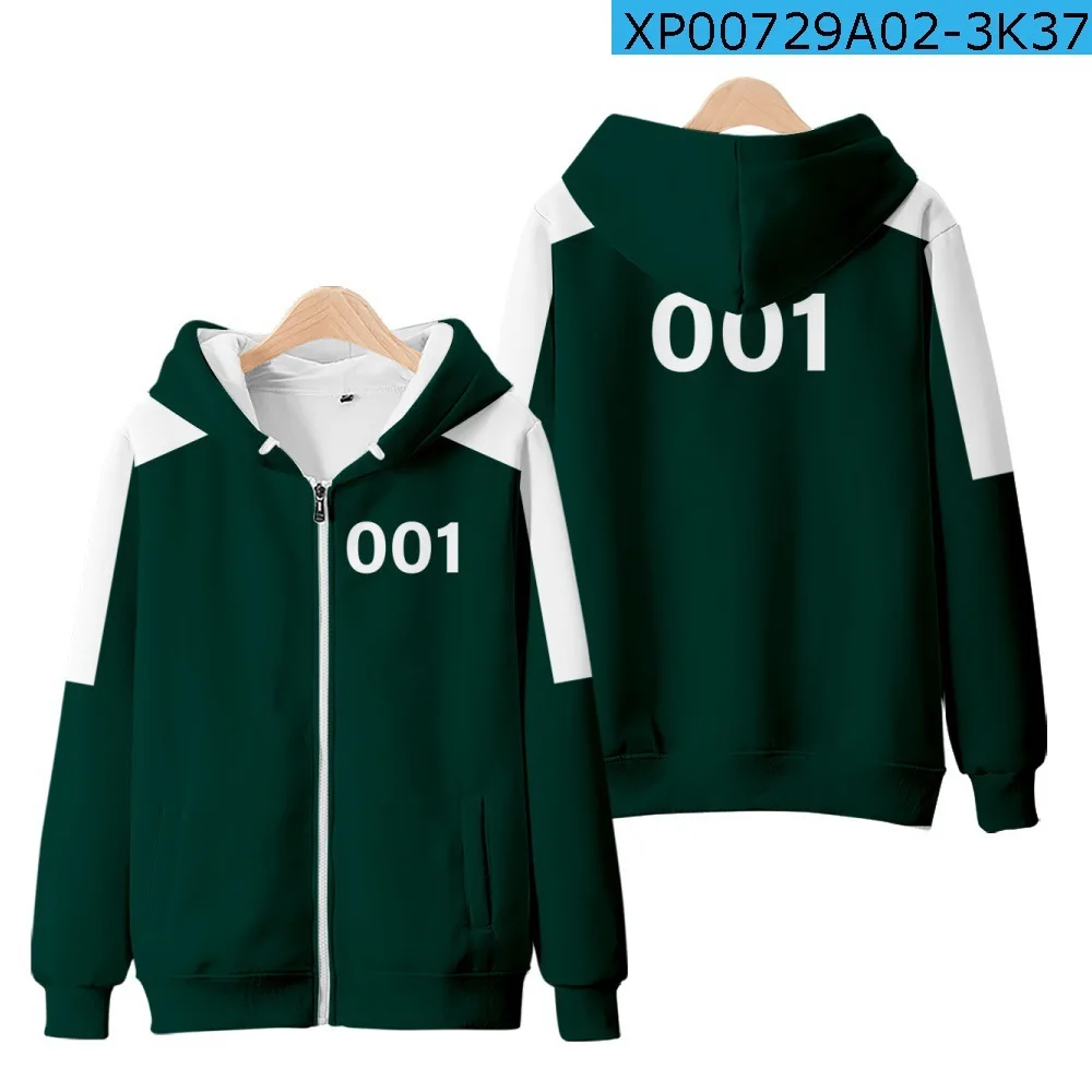 

Squid Game cosplay Coat Sportswear Jacket 456 Digital Sweater 001 Korean Drama Clothes Halloween Costume