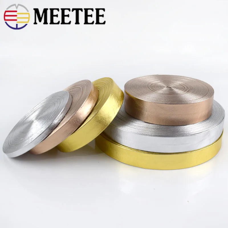 Meetee 5 м 30 мм ширина синтетическая искусственная кожа лента золотой серебряный
