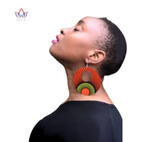2021 african cloth fabric earrings handmade earrings with tassels for women african print ankara big oversized earrings sp032