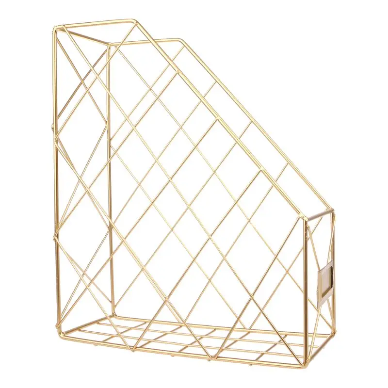 

Modern Desktop Book Storage Rack Iron Bookshelf Organizer Shelf Display Decor