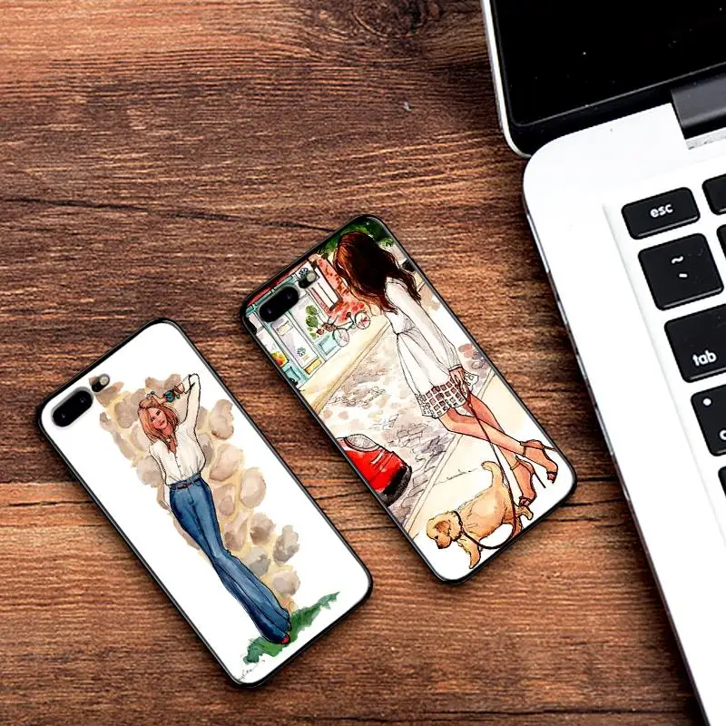 Модная красивая девушка Чехлы для мобильных телефонов samsung A5 6 7 A8 A9 10 A10 A20 30 A40 A50 A60