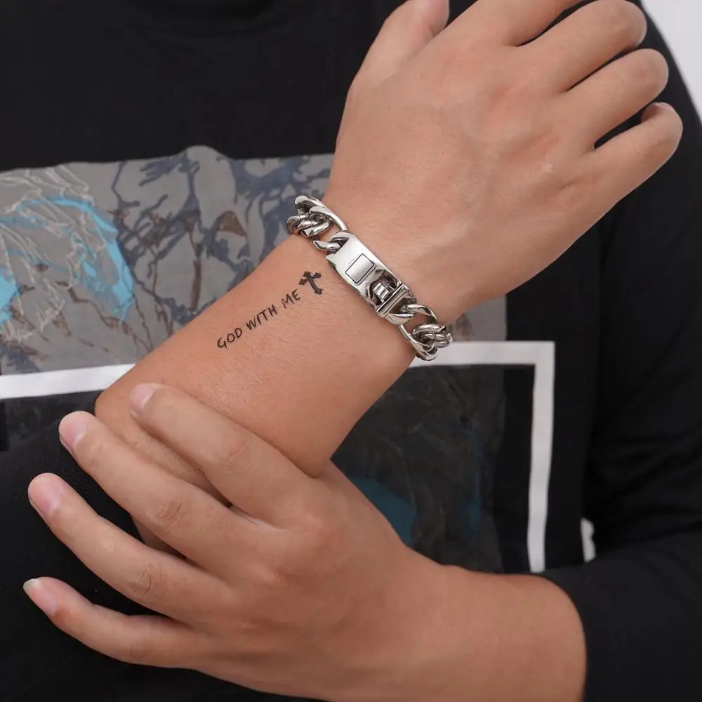 Буддийская цепь ювелирные изделия из нержавеющей стали кубинский панцирный
