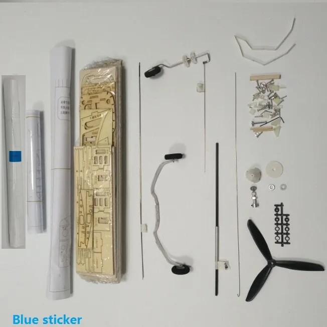 Blue Kit with Cover 1200 мм DIY Balsa RC самолет комплект Cessna - Цвет: Blue Kit with Cover