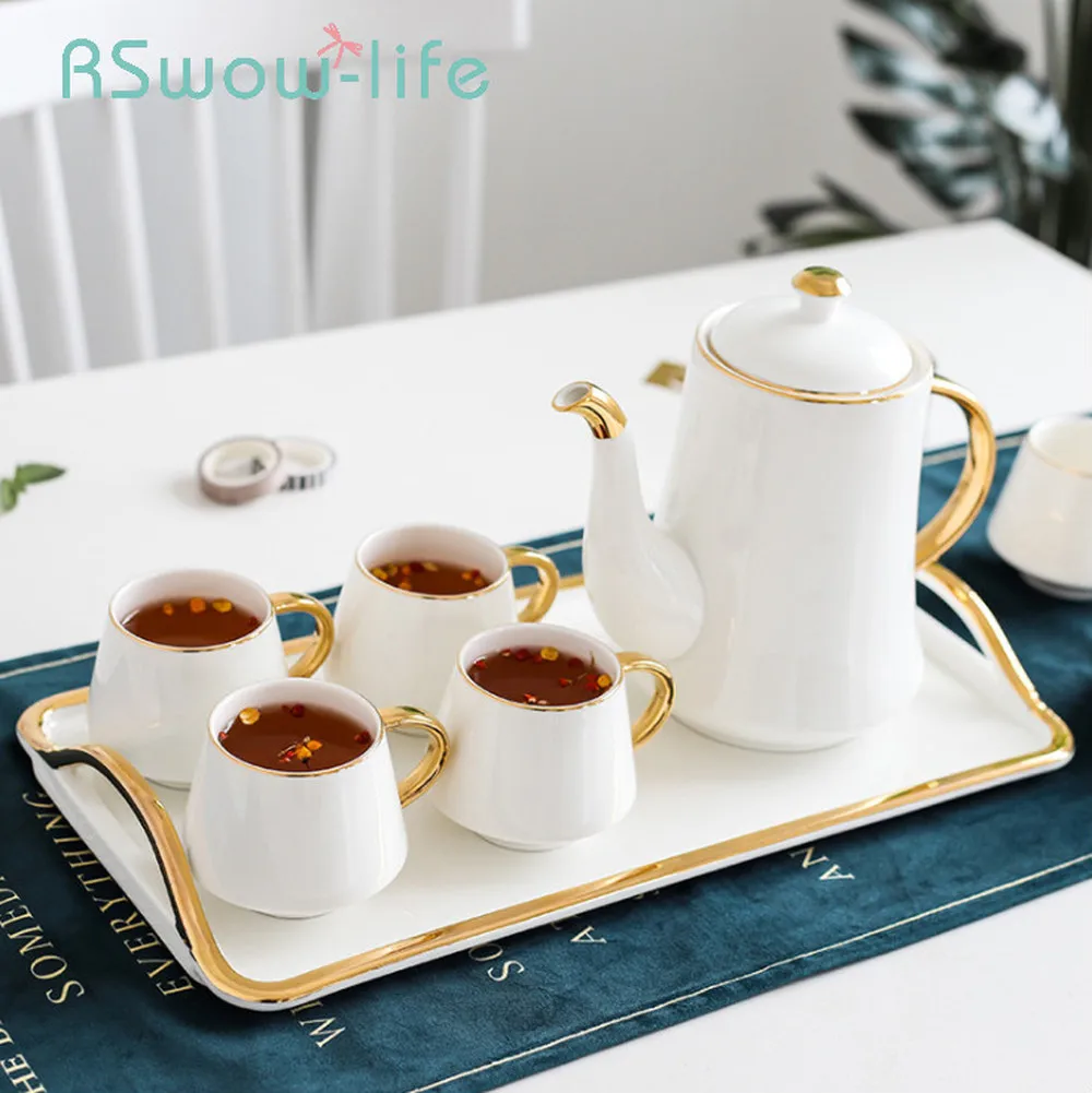 8 шт Керамика Чай комплект светильник класса люкс Кофе чашки днем набор бытовой