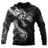 newest viking dragon tattoo pattern 3d printed autumn men hoodies unisex casual pullover zip hoodie sweatshirt hoodies