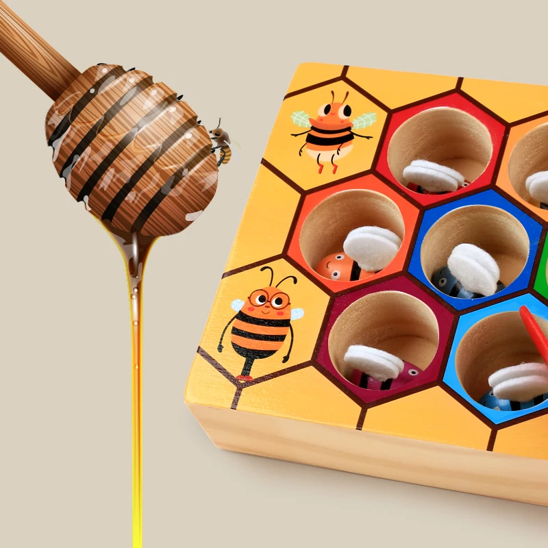 Игрушка для малышей Treeyear с мелкой моторикой зажим пчелы в улье подходящая игра