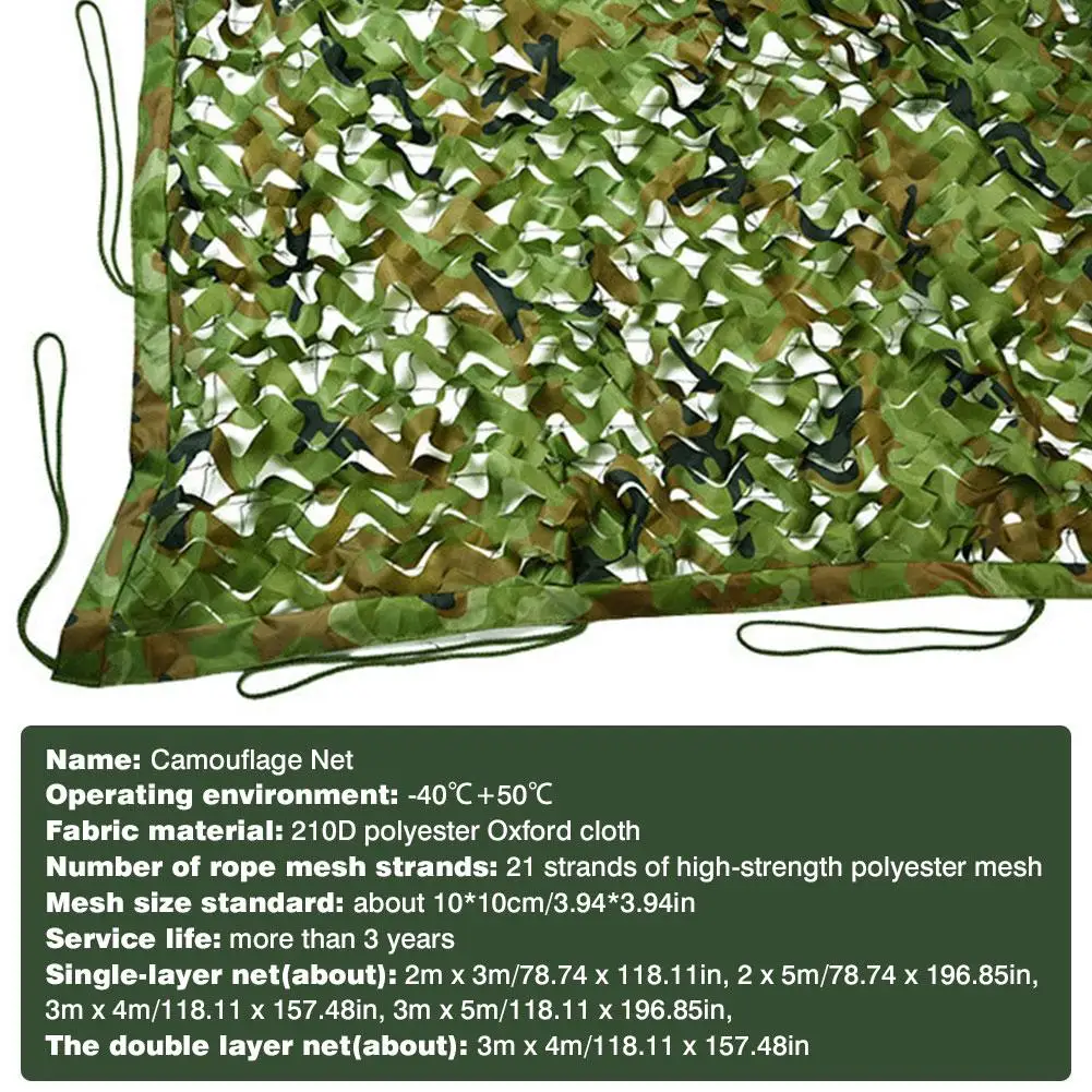 Anti UV Sunshade Cloth Net Woodland Camouflage Military Netting Army Camo Hunting Hide Camping Cover Garden Patio | Спорт и