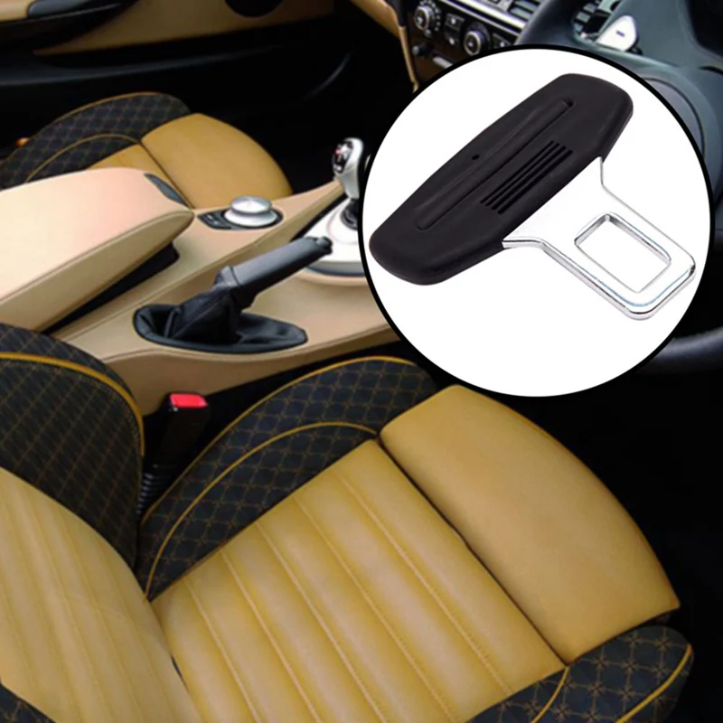 

1pc Metal Car Seat Belt Buckles Clip Insert Warning Alarm Stopper Bottle Opener