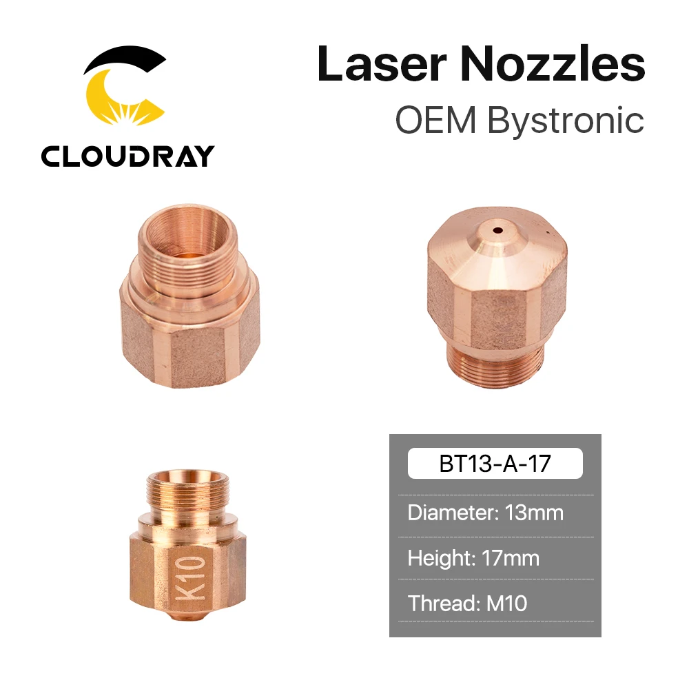 Cloudray OEM Bystronic K Серия диа. 13 мм лазерные насадки Однослойная резьба M10 Калибр 0 8-3 для