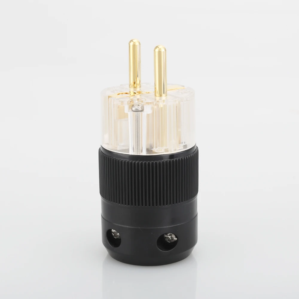 Латунный позолоченный блок питания Schuko европейская и вилка Hi Fi аудио разъем 1