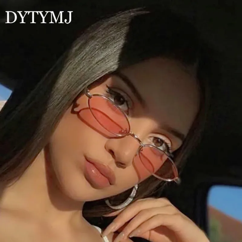 

DYTYMJ, серьги в форме маленького овального солнцезащитные очки Для женщин Брендовая Дизайнерская обувь очки для Для женщин сплав солнцезащит...
