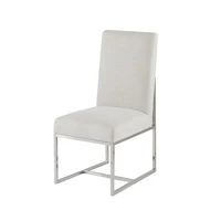 2021 soft grey velvet high back dining chair luxury vintage living room furniture chrome silver metal leg for home restaurant