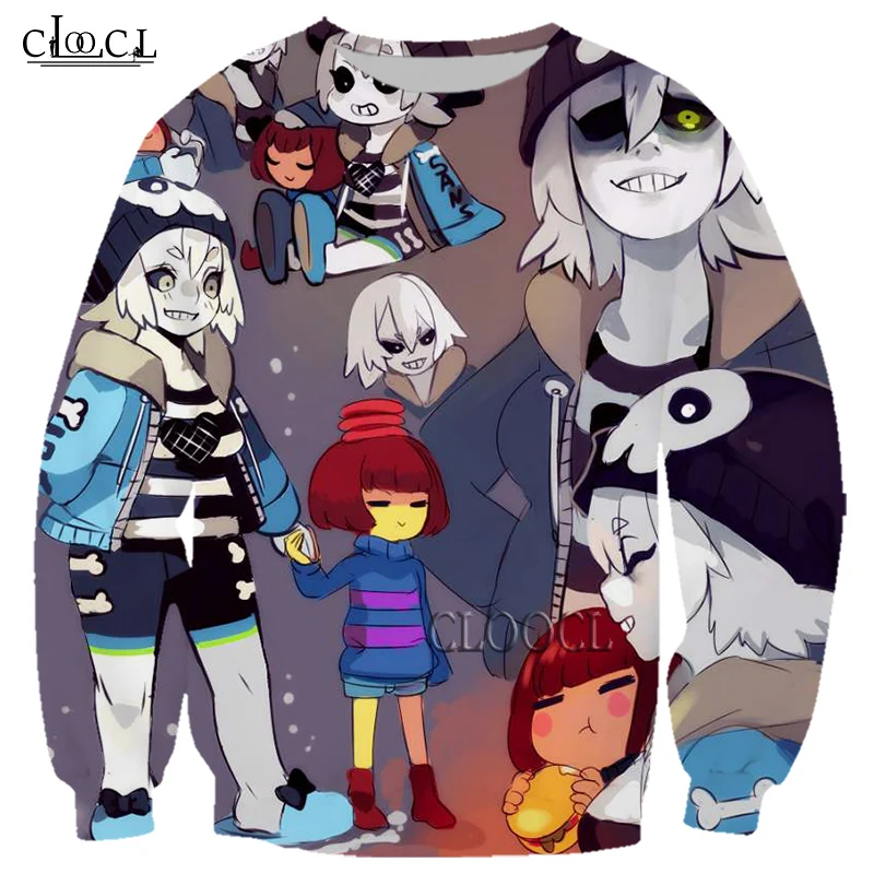 CLOOCL Newest Popular Game Undertale 3D Print Men Women Sweatshirts Fashion Hip Hop Long Sleeve Tracksuit Tops Drop Shipping | Мужская