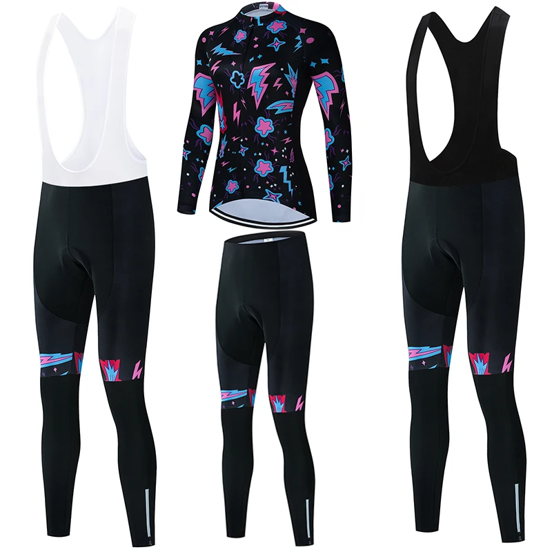 

SUDU SUDO Women Autumn Pro Cycling Jersey Set /Anti-UV MTB Bicycle Wear Ropa Ciclismo Cycling Clothes Cycling Clothing For Women