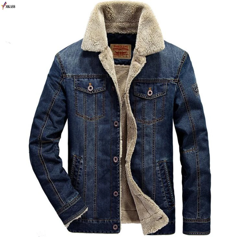 Модные MKASS новые Брендовые джинсовые мужские куртки осень зима военные для