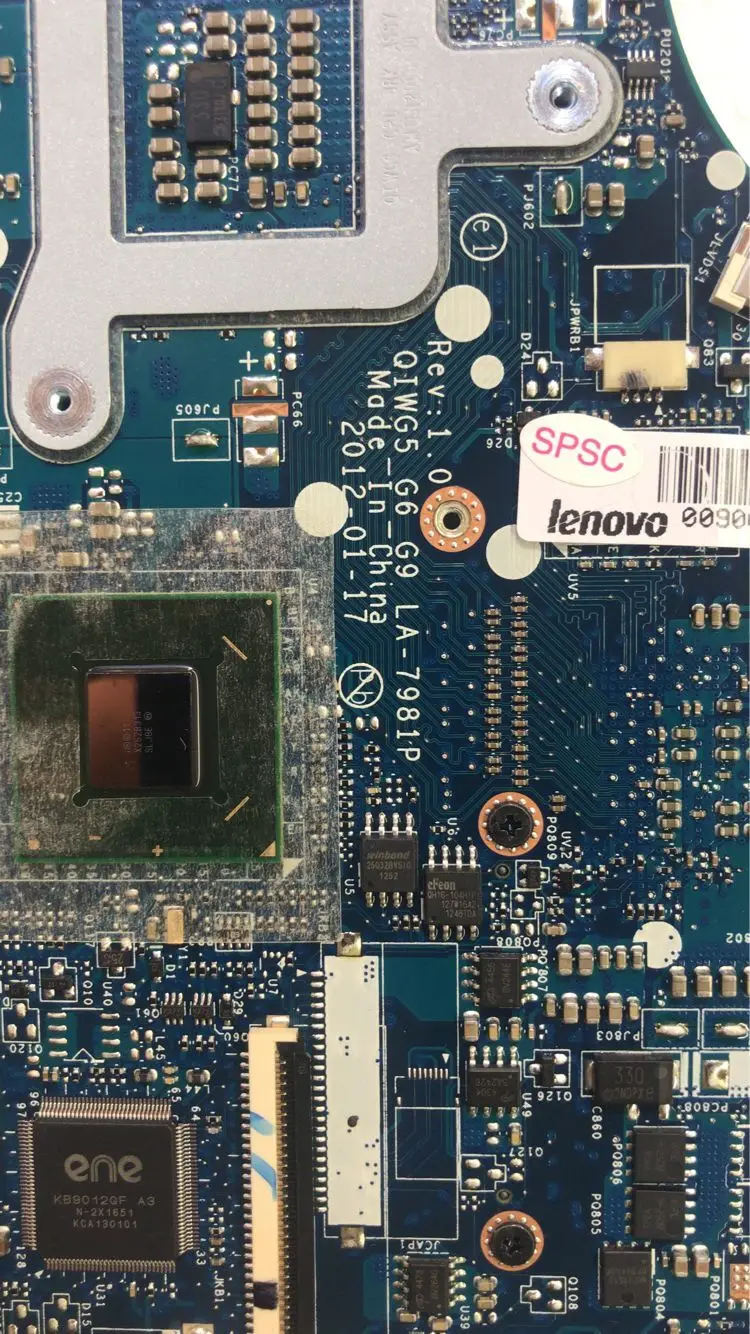 

KEFU For Lenovo G580 LA-7981P Laptop Motherboard HM76 GT610 1G Single Display QIWG6 LA-7981p 100% Test OK No Quality Problem