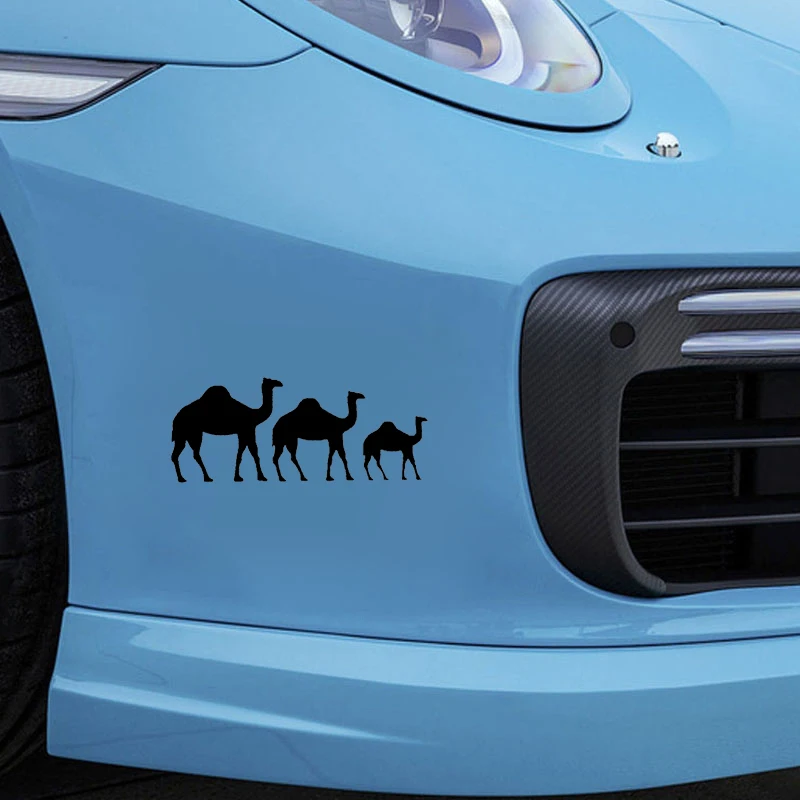 День благодарения мультяшный верблюд Семья Стикеры для окна автомобиля