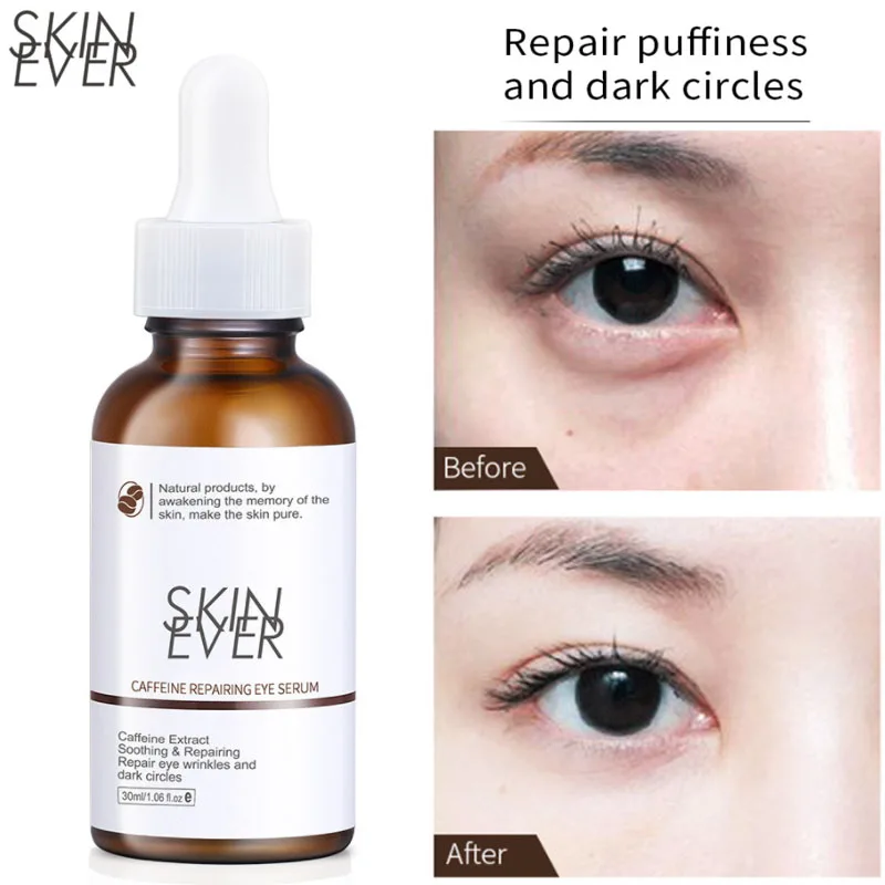 

SKIN EVER Caffeine Remove Dark Circles Eye Serum Improve Fine Lines Puffiness Fade Eye Bags Anti Wrinkle Edema Sagging Skin Care