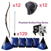 12 players inflatable archery tag set foam arrow bow combat game