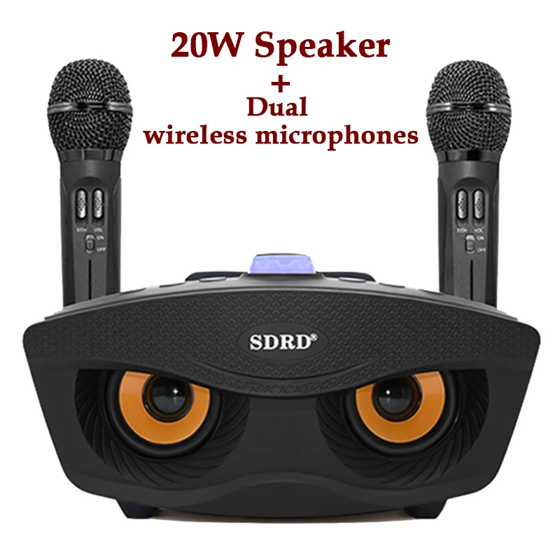 

SD-306 High-power Portable Subwoofer Bluetooth Speaker Home Theater Karaoke Music Center Dual Wireless Microphone caixa de som