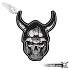 Single Warrior череп большой Размеры патч курток мотоциклетный Байкерский патч 31 см, черного цвета саржевого изготовленный на заказ Бесплатная доставка