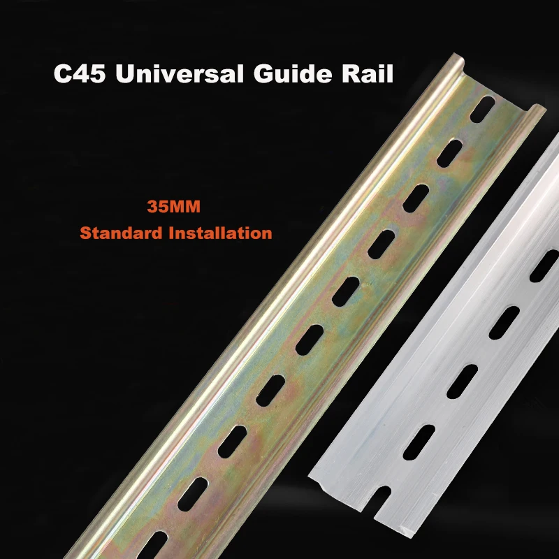 

Steel/Aluminium DIN Rail Universal Type NS35 Mounting Clip C45 DN47 Terminal Block Relay Contactor Wiring Row MCB Fixed Seat