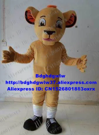 Коричневый костюм-талисман льва Simba костюм персонажа из мультфильма для взрослых