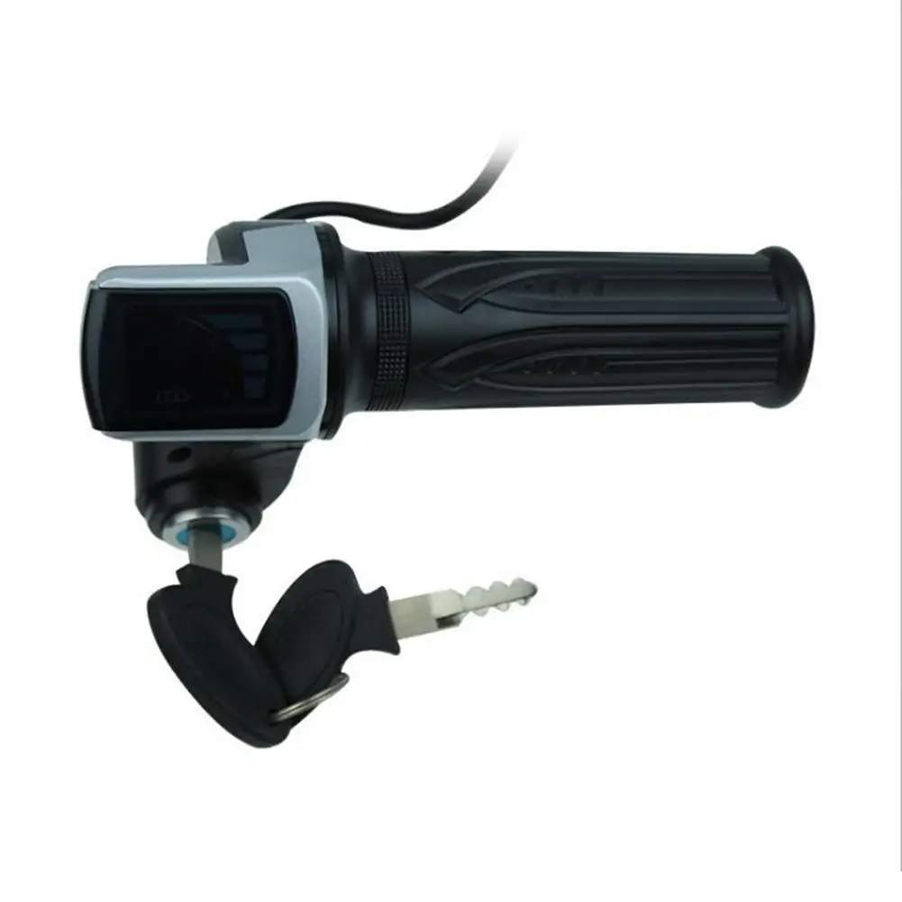 

1PC Electric Scooter Bike Throttle Speed Adjustment Handle With Key Lock Display Handle Divides LCD Grip 36V 48V 60V