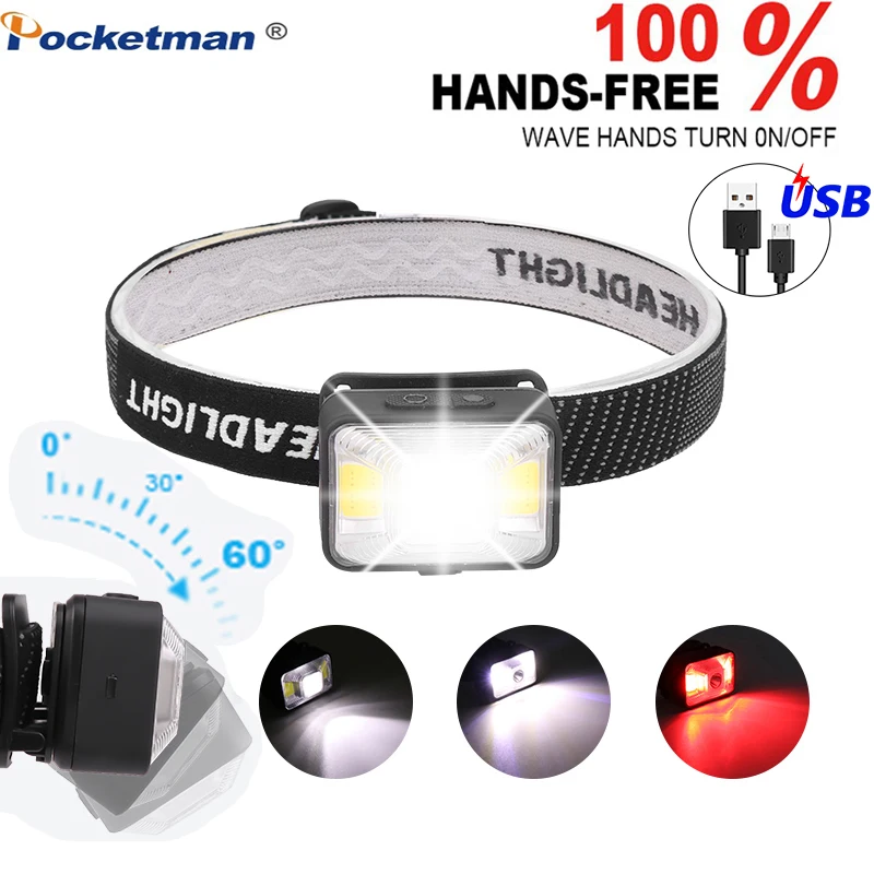 Светодиодный налобный фонарь лм фонарик перезаряжаемый s XPE светодиодный + 2 * COB