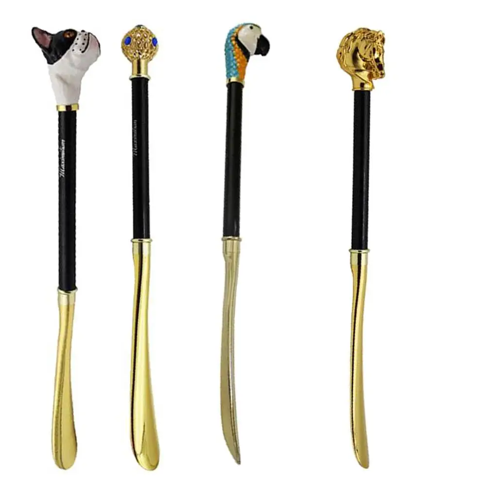 Металлический рожок для обуви с гибкой длинной ручкой подъемник деревянной