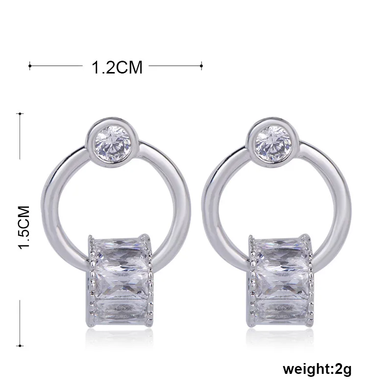 MECHOSEN изящные круглые маленькие Серебряная Сережка CZ Циркон простые Висячие