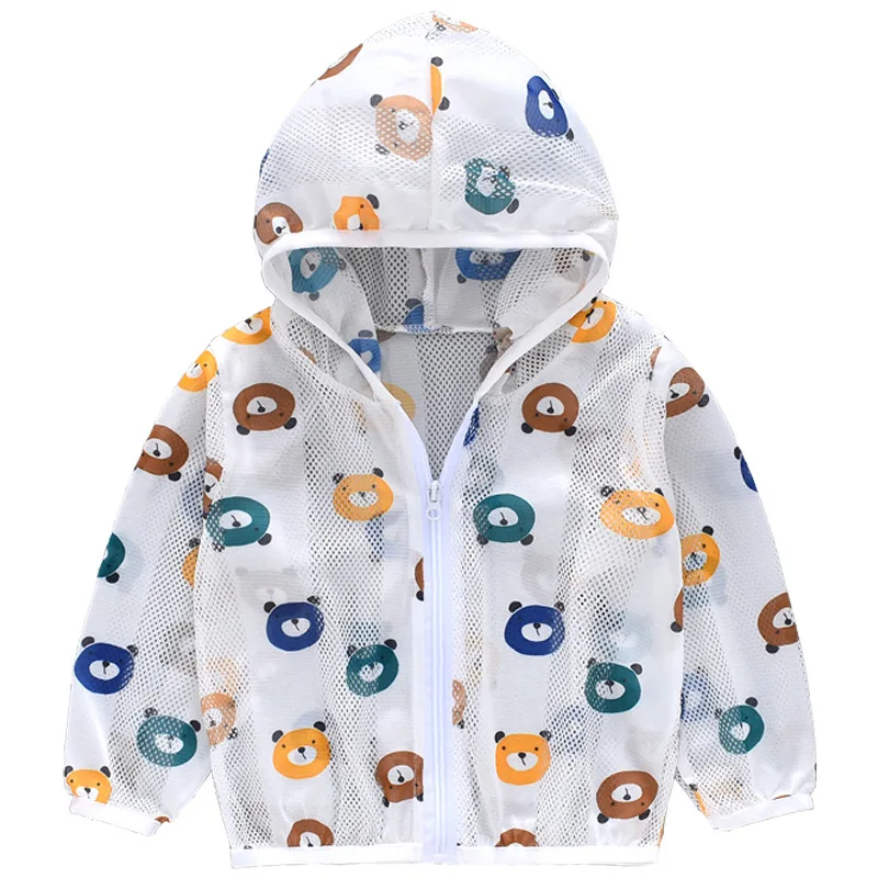 

Summer Long Sleeve Baby Children Hooded Sun Protection Clothing Boy Girl Thin Cool Breathable Kids Infant Toddler Jacket Coat