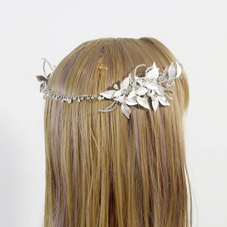 Himstory роскошный аксессуары cheveux де mariage серебро модная одежда по индивидуальному заказу, шаровары strass perle fleur vigne chapellerie bijoux(украшения своими руками) а-ля основных