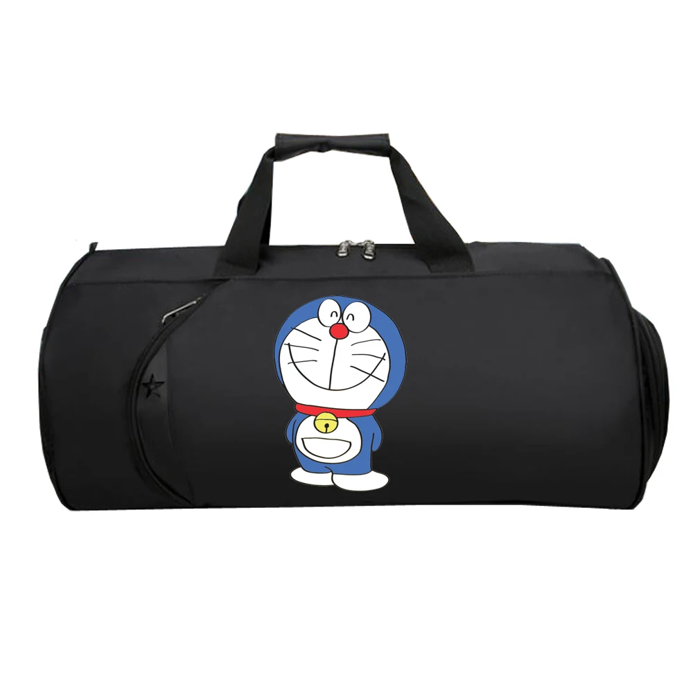 

Japan anime Doraemon Travel luggage Bag teenagers Large Multifunctional Shoulder bag Unisex Travel Shoulder Luggage Bags