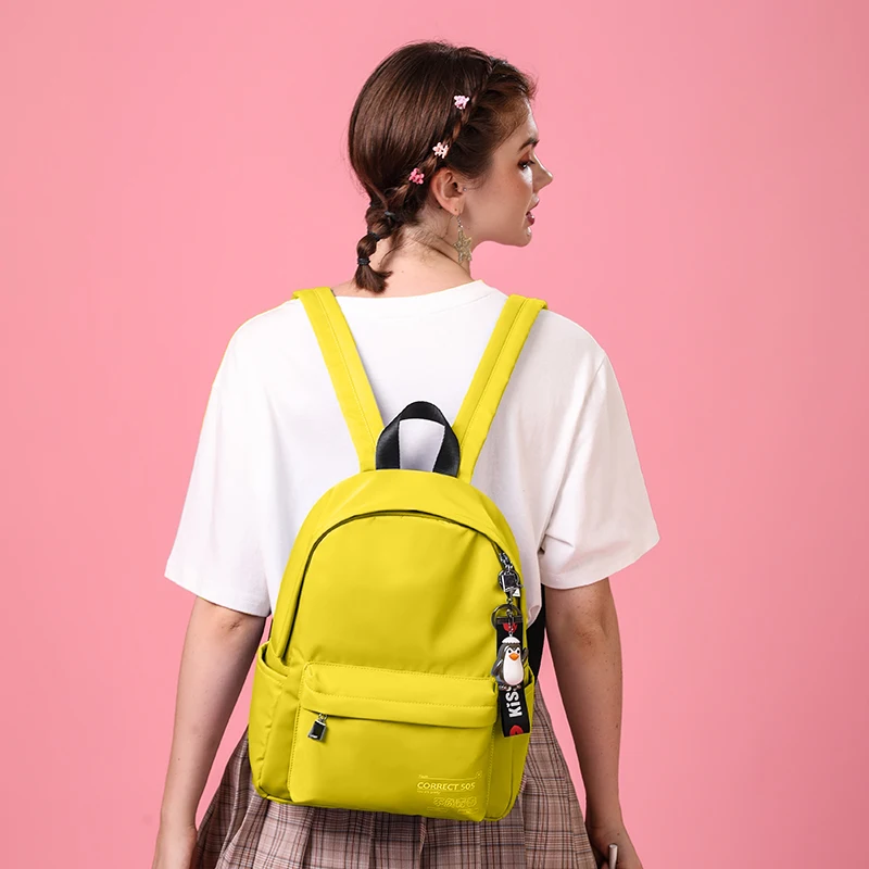 yellow Новинка, сумка для девочек, сумка через плечо, Корейская версия, рюкзак для старшей школы, винтажная сумка для девушек, Брезентовая сумка - Цвет: yellow
