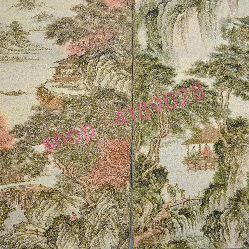 Парчовая ткань Tang Yin весна лето осень и зима четыре картины на экране коллекция