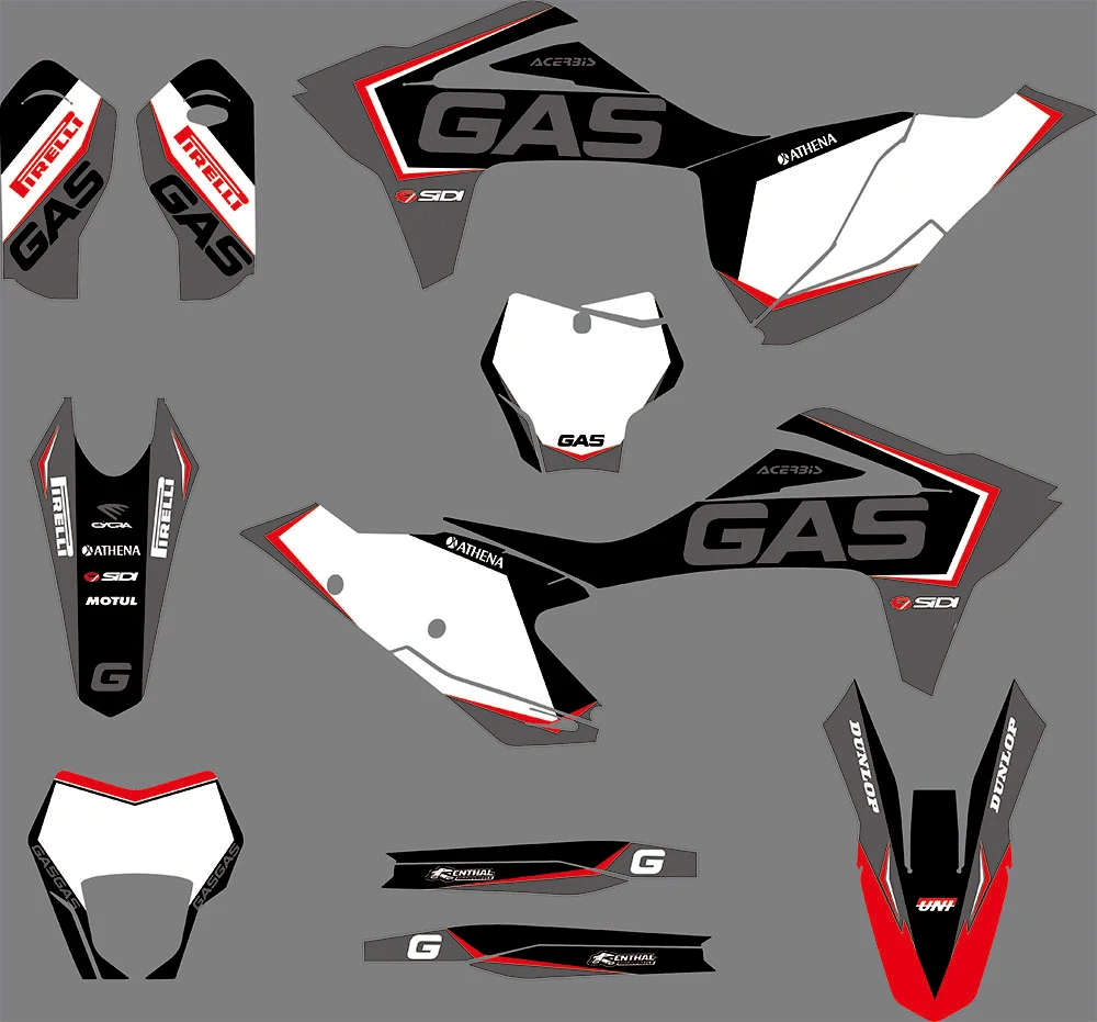 Пользовательские графические фоны для мотоцикла команды наклейки 3M Набор