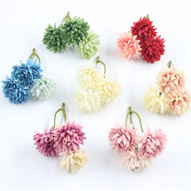 5 шт. шелковая Гортензия хризантемы прекрасный букет искусственные герберы венок