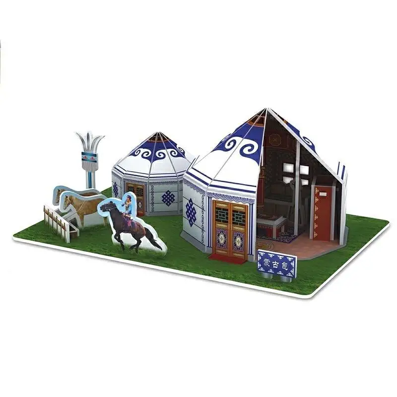 3D пазл бумажная модель игрушка сделай сам китайский дом водный город Юрта двор