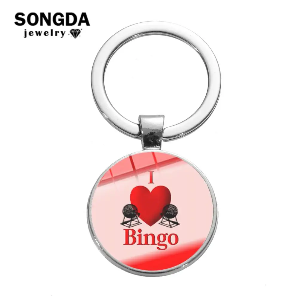 SONGDA модная игра в бинго тема брелок подарок Креативный я люблю Цитата Забавный
