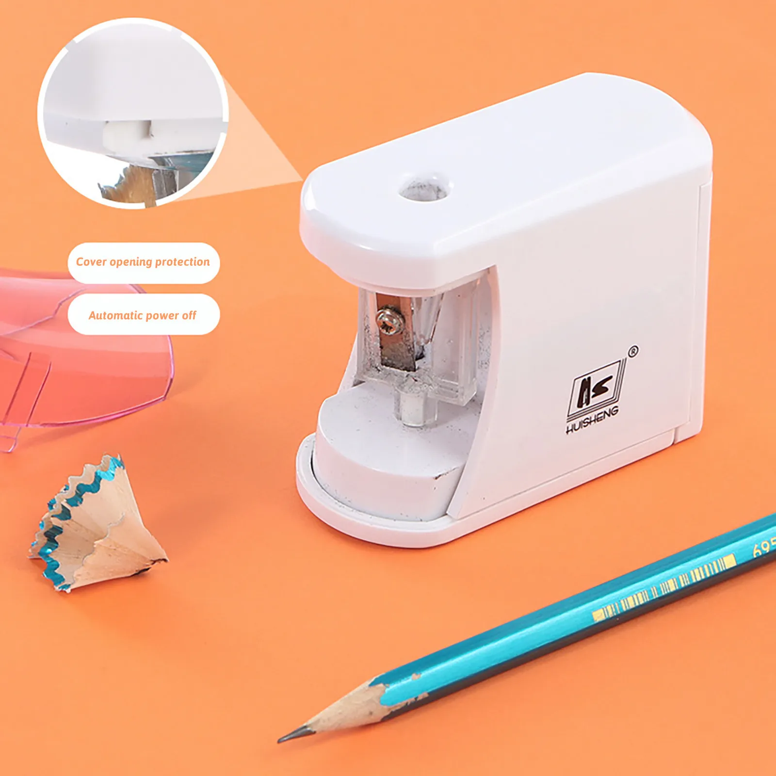 

2021 Pencil Fast Single Automatic Sharpener Electric Pencil Sharpener For Kid Gifts School Stationery Supplies Battery Powered