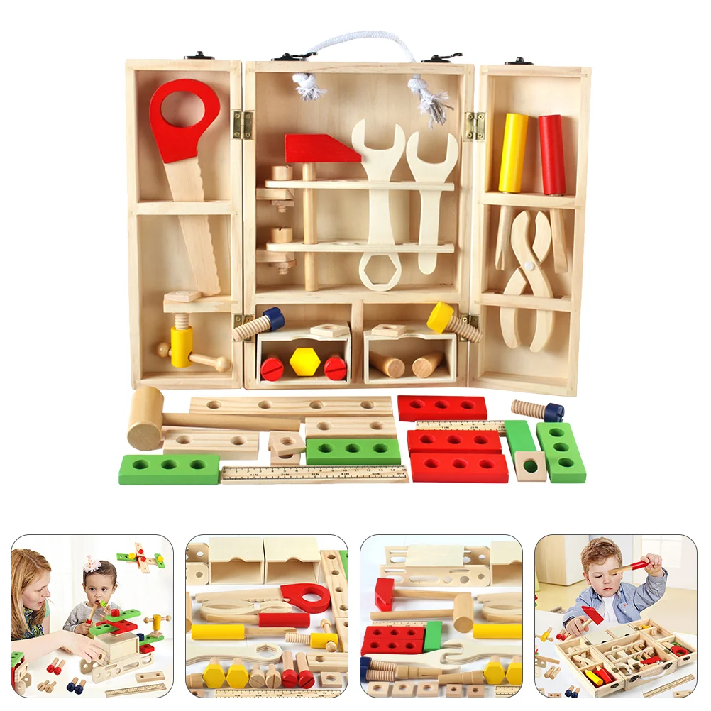 

1 Set Repair Kit Toys Portable Tools Box Kids Toolbox Toys (Assorted Color)