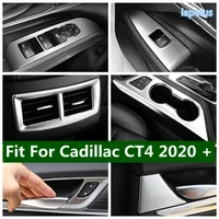 glass button switch rear air conditonnal vent door handle bowl cap cover trim stainless steel for cadillac ct4 2020 2022