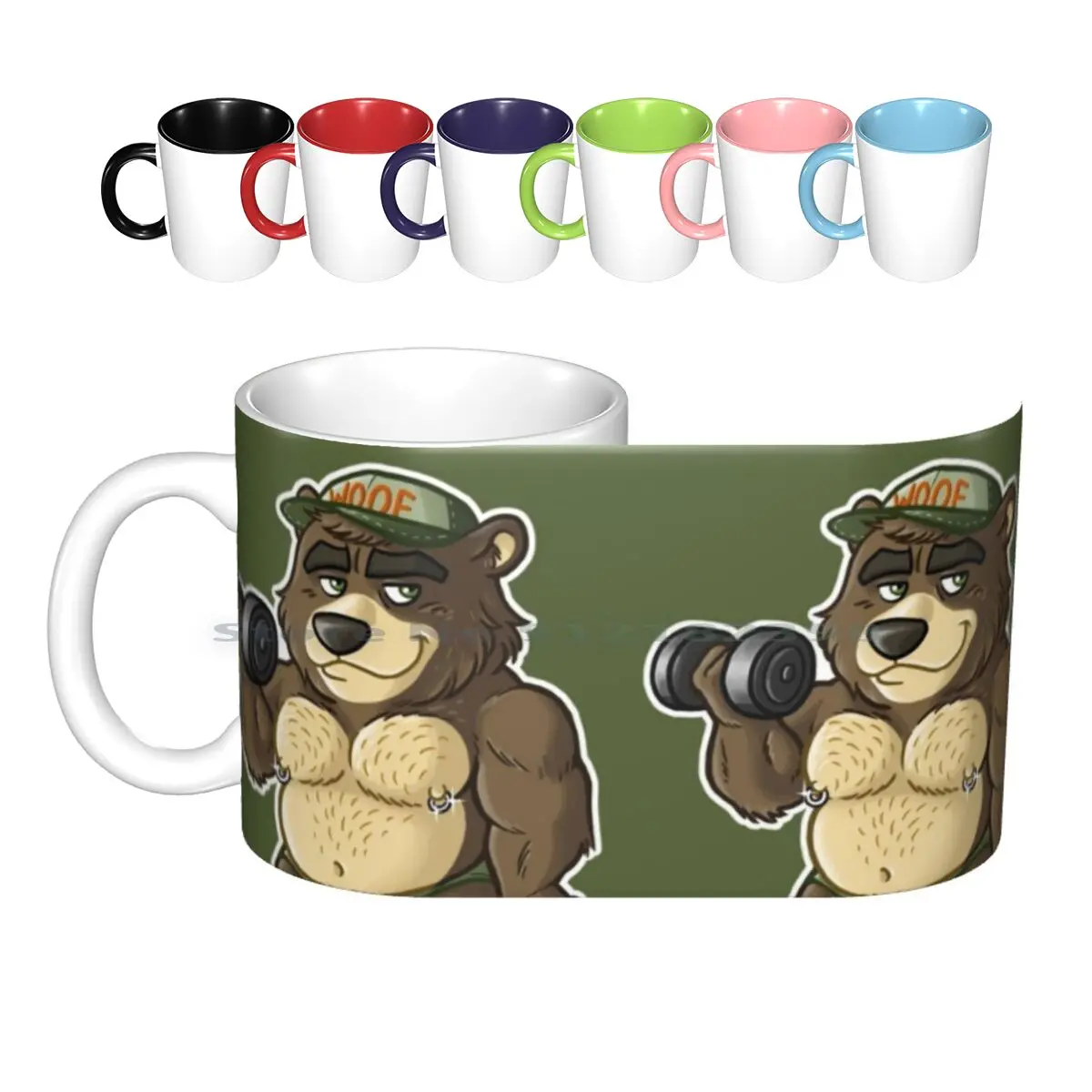 

Thicc Bear-Bearzoo Series Ceramic Mugs Coffee Cups Milk Tea Mug Bobobear Bobobearart Bobo Bear Bear Bear Week Bear Weekend
